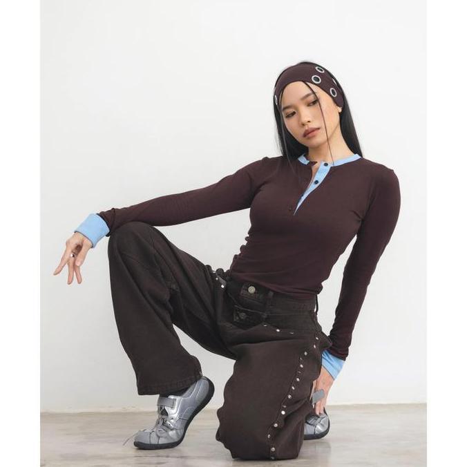 CATHA - Riveted Double Waist Jeans