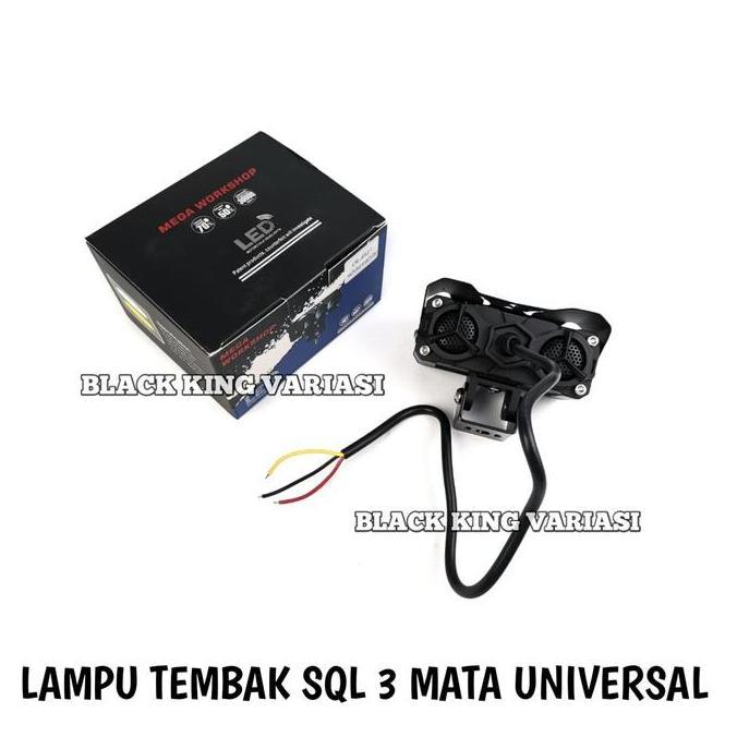 Lampu Tembak Laser SQL 3 Mata Plus Kipas Lampu Tembak LED Laser 3 Mata Lampu SQL 3 Mata