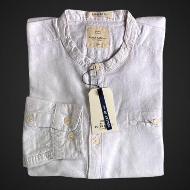 kemeja pria linen warna putih