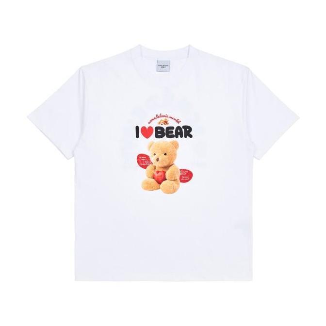 ADLV acme de la vie i love teddy bear short sleeve t-shirt white