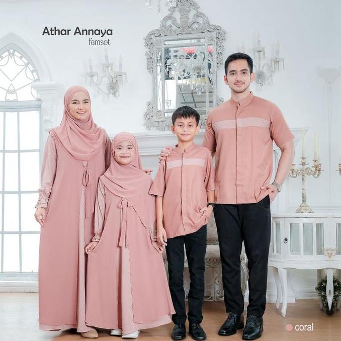 New Arrival, Riskirich Sarimbit Athar Annaya Coral Baju Couple Keluarga 2026