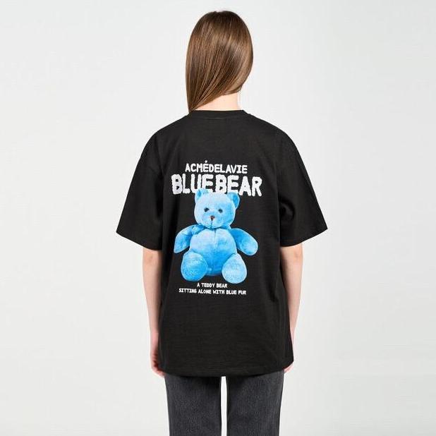 ADLV BLUE TEDDY BEAR SHORT SLEEVE T-SHIRT BLACK