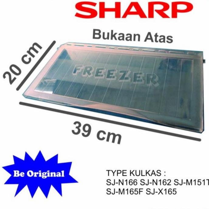 TUTUP FREZER KULKAS SHARP 1 PINTU ASLI ORIGINAL BUKAAN KE ATAS