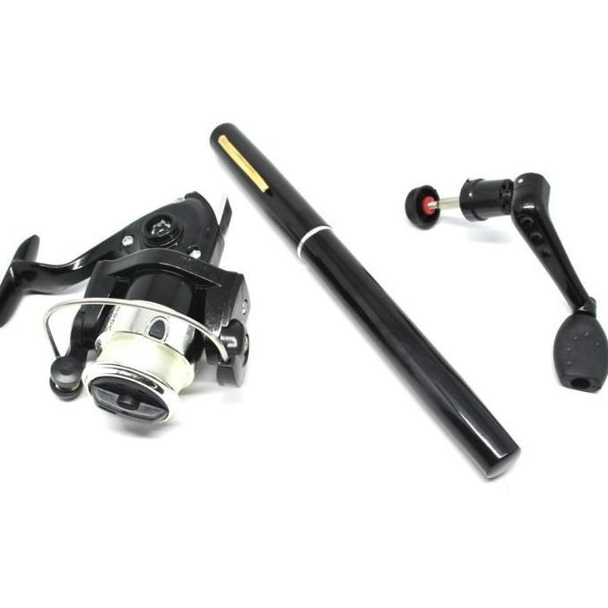 BEBAS ONGKIR - alat pancing pena set joran dan reel 1,4 mtr / pena pancing portabel
