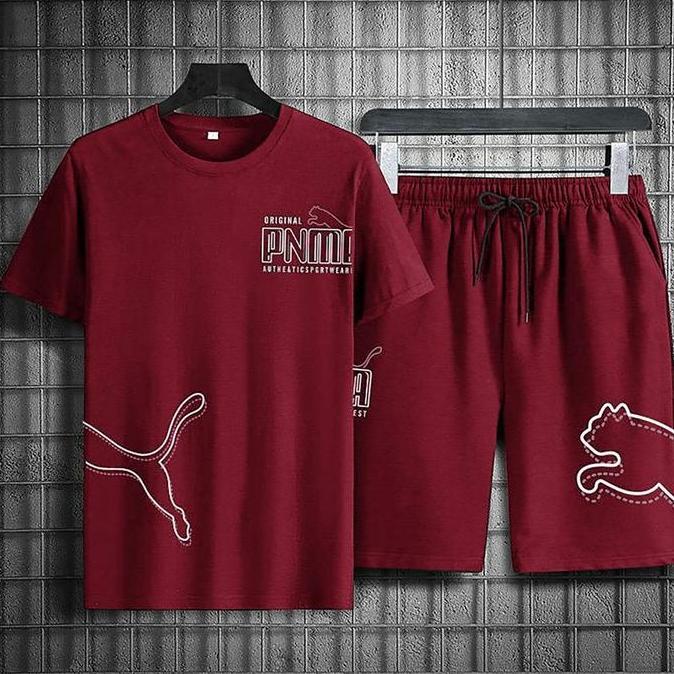 Super Hot, Dimitri - One Set Baju Kaos Olah Raga Set Kaos Dan Celana Pendek Fit Dewasa Pria Sport