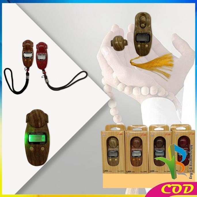 Laristerbaik- [Cod] Rb C383 Tasbih Digital Kayu / Tasbih Digital Premium Mini Tally Counte