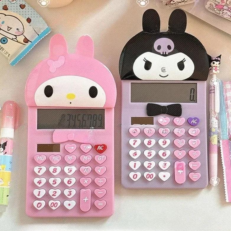 New Sanrio Kuromi My melody cartoon style 12-bit modeling calculator students learn arithmetic silen