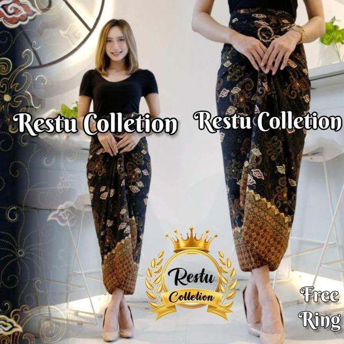 Newgir- Rok Lilit Warp Skirt Serut Songket Jumputan Batik Panjang Wanita Bawahan Kebaya Kondangan Ni