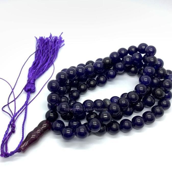 Religg- Tasbih Batu Kecubung Asli Kalimantan - Ungu