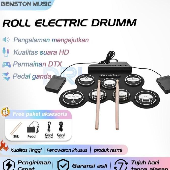 Drum Set/Drum Rumahan untuk Anak-anak dan Pemula /Alat Musik Anak-anak/Set Drum Portabel /Drum Elekt
