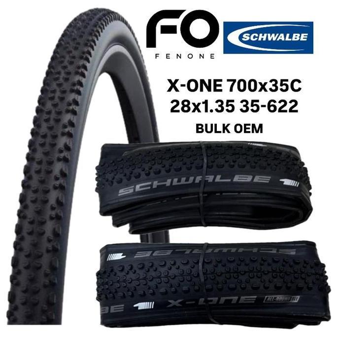 Promo SCHWALBE X-ONE ALL ROUND 700x35C 28x1.35 35-622  BULK OEM / BAN LUAR SEPEDA GREY BLACK OUTER T