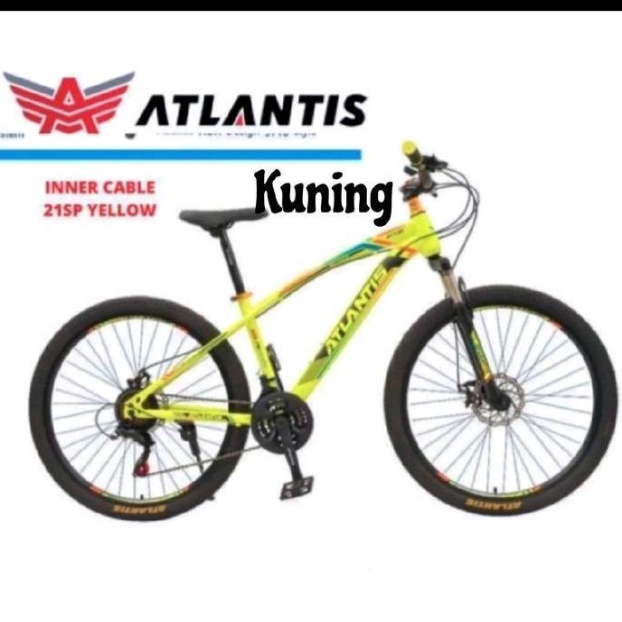 Promo MTB 24 inch  atlantis Rem Cakram Hi Ten Steel 21 Speed Ban 24 x 2.35 sepeda gunung Diskon