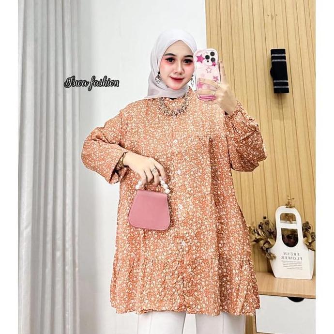 Newrelig- Blouse Atasan Rayon Jumbo Kekinian Terbaru // Blouse Rayon Jumbo