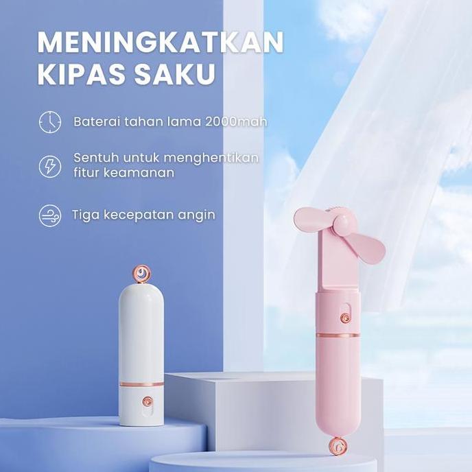 DANSSVAGANZA - AOLIDA KIPAS ANGIN PORTABLE KIPAS ANGIN MINI DAPAT DIGUNAKAN POWERBANK 10000MAH TYPE-
