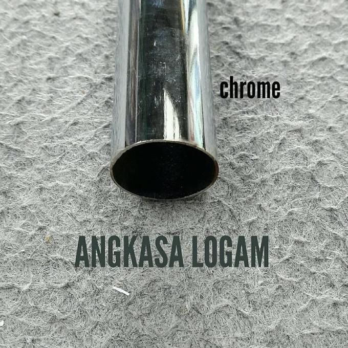 ] Pipa Bulat Chrome Gantungan Baju 1 meter