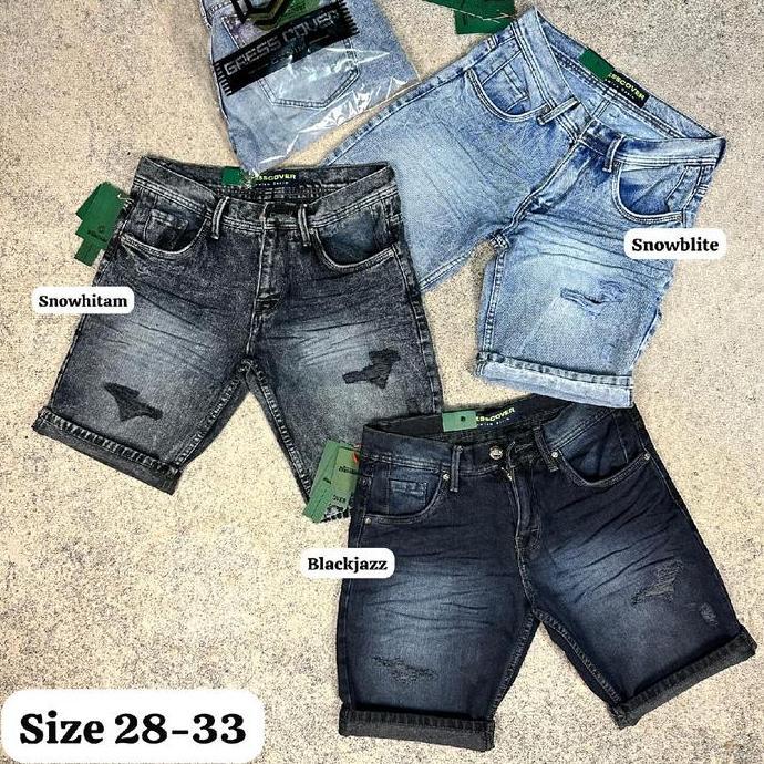 Yxyg- Celana Pendek Jeans Non Stret Sobek Lapais/Cakar Laser Terbaru Gress Cover Original Terlaris