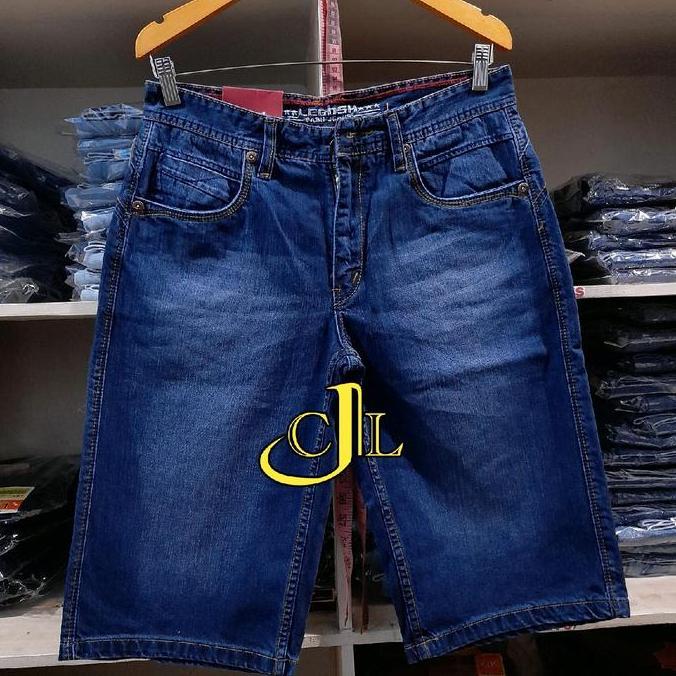Yxyg- Celana Pendek Jumbo Legosh Jeans Original Big Size 40-46 Biru Muda Pria