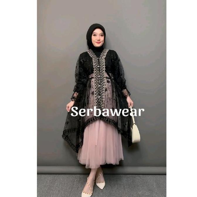 Newrelig- Lexia Outer Tunik  Brocade Lace Outer Ada Jumbo Ld 120 - 140Cm Atasan Wanita | Outer Konda