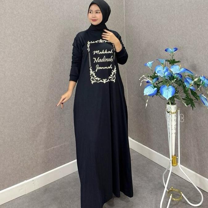 Promo Anindya Dress | Gamis Kaos| Dress | Baju Simple | Gamis Harian | Midi Dress | Dress Katun