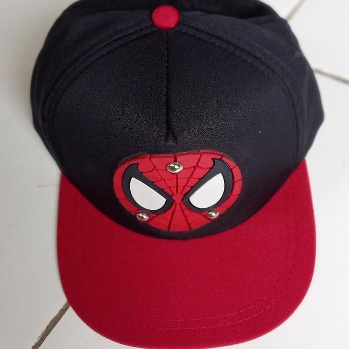 Topi Snapback Original Logo Spiderman Anak