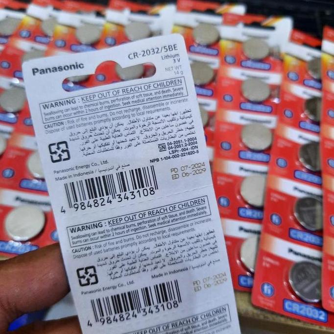 Baterai CR2032 Panasonic Original Lithium 3 VOLT BATERAI CR2032 PANASONIC