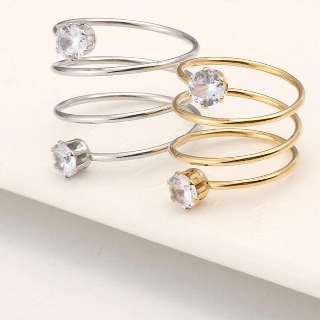 Acckita- Cincin Titanium Mata Spiral Melingkar