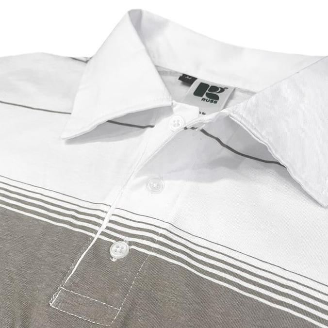 Russ T-Shirt Polo Rugby Kats Brown Casual Combed Kerah Fit