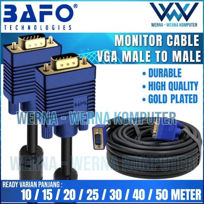 BAFO Kabel VGA Male to Male 20 Meter Gold Plated Original