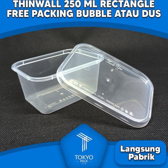 Thebest- kotak plastik 250ml / thinwall plastik 250ml / cup puding 250 premium