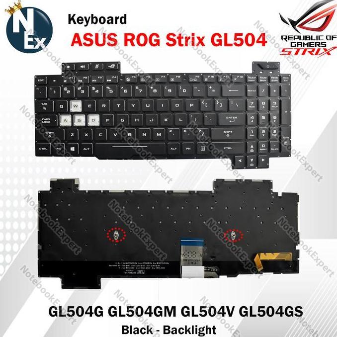 Keyboard ROG Strix GL504 GL504G GL504GM GL504V GL504GS GL504GV BLACK