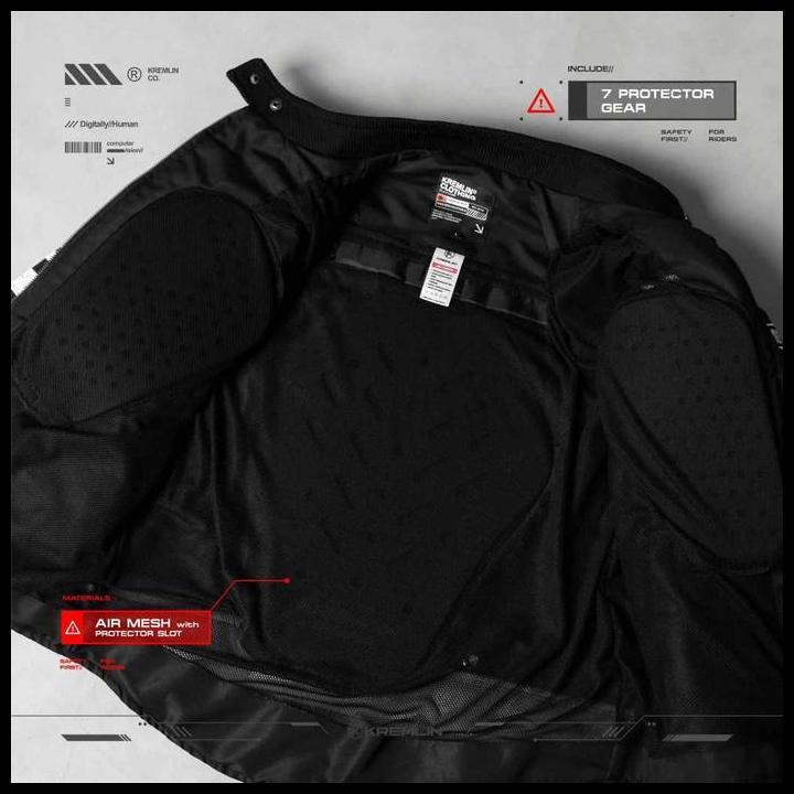 Best Seller Kremlin Jacket Black Biker Cyberpunk Motor - Metacrush V.2 - Hitam