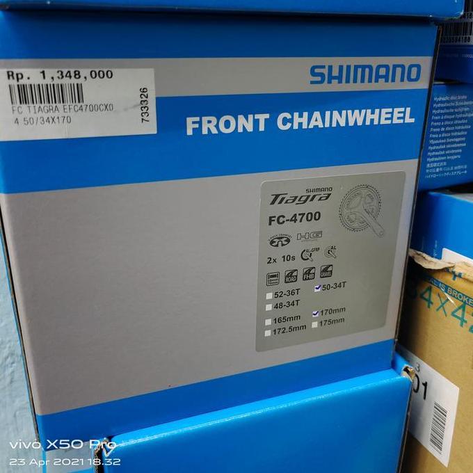 Crank Shimano Tiagra Fc-4700 50/34T Dan 52/36T Crank Tiagra 2 Sp 4700 Original With Box