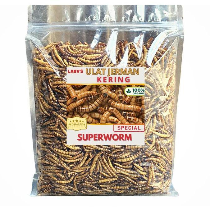 Ulat Jerman Kering 1 Kg SNACK HEWAN PELIHARAAN