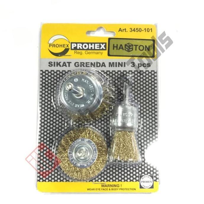 Tools- Hasston Prohex Mata Sikat Bor Mangkok Set 3 Pcs
