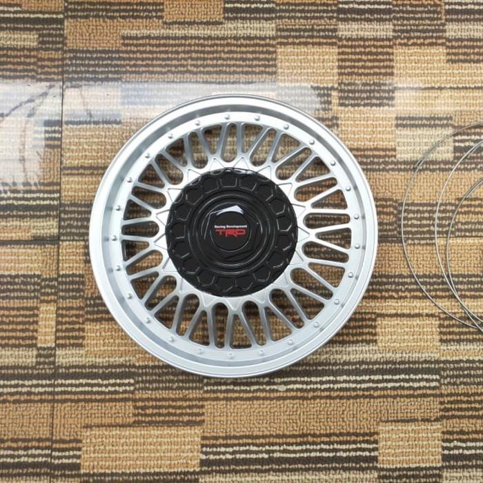 Dop Roda / Wheeldop Tutup Velg Mobil Ring 13 Dan Ring 14 Dop Roda Type Cl Hitam - Silver Wildop Dop 