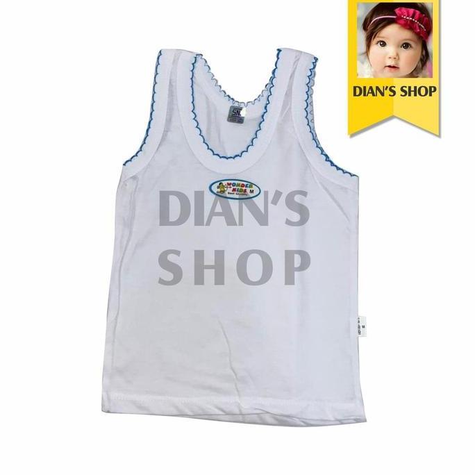 DB22 - 3Pcs Kaos Dalam WONDER KIDS - Singlet Bayi Katun - Kaos Kutang Neci .