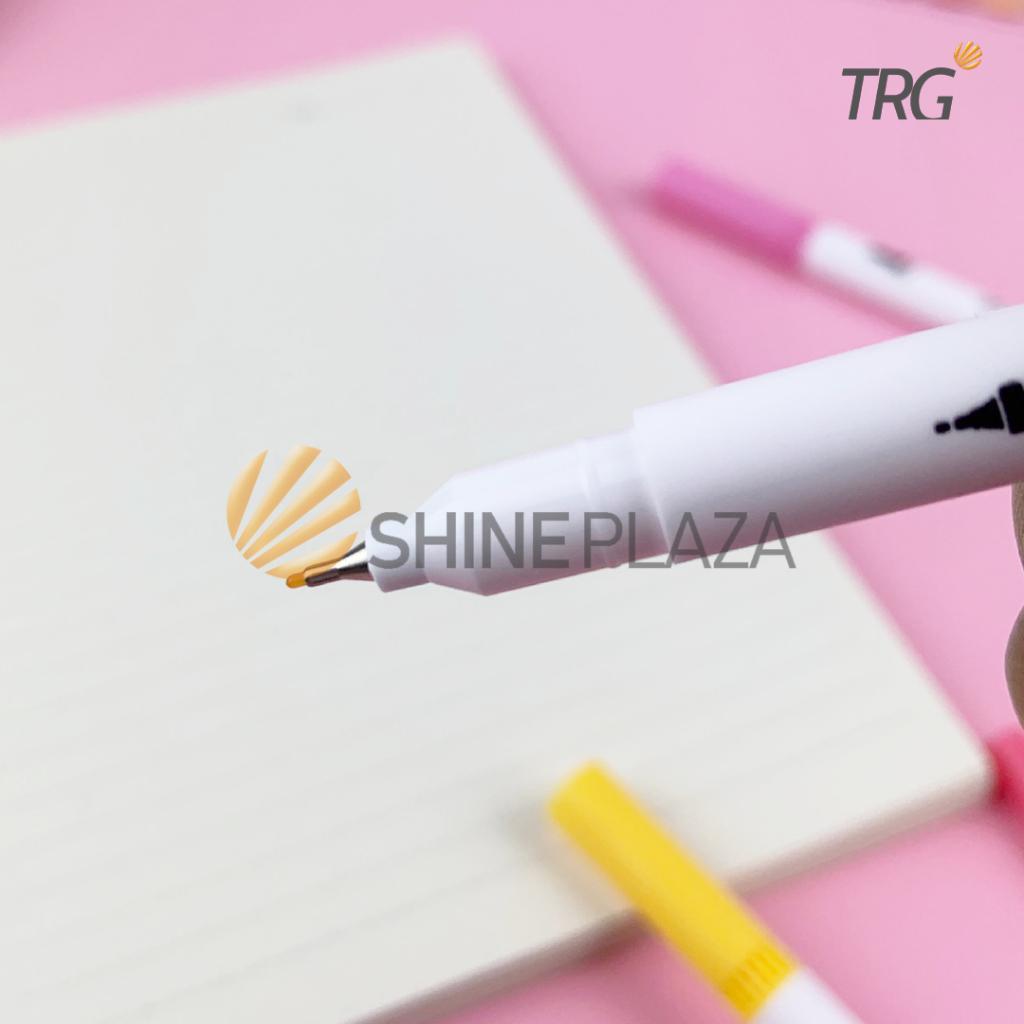 Trg Color Brush Pen Set Double Tip Pastel 12 Colors Cbp-02 - Pulpen Pena Spidol Kuas Warna Trg