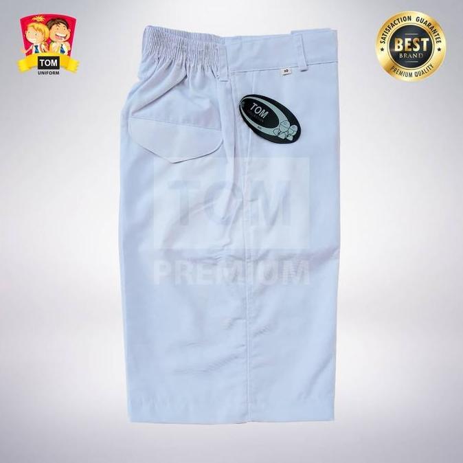 DR113 >> Seragam TOM - Celana SMP Pendek Karet Putih