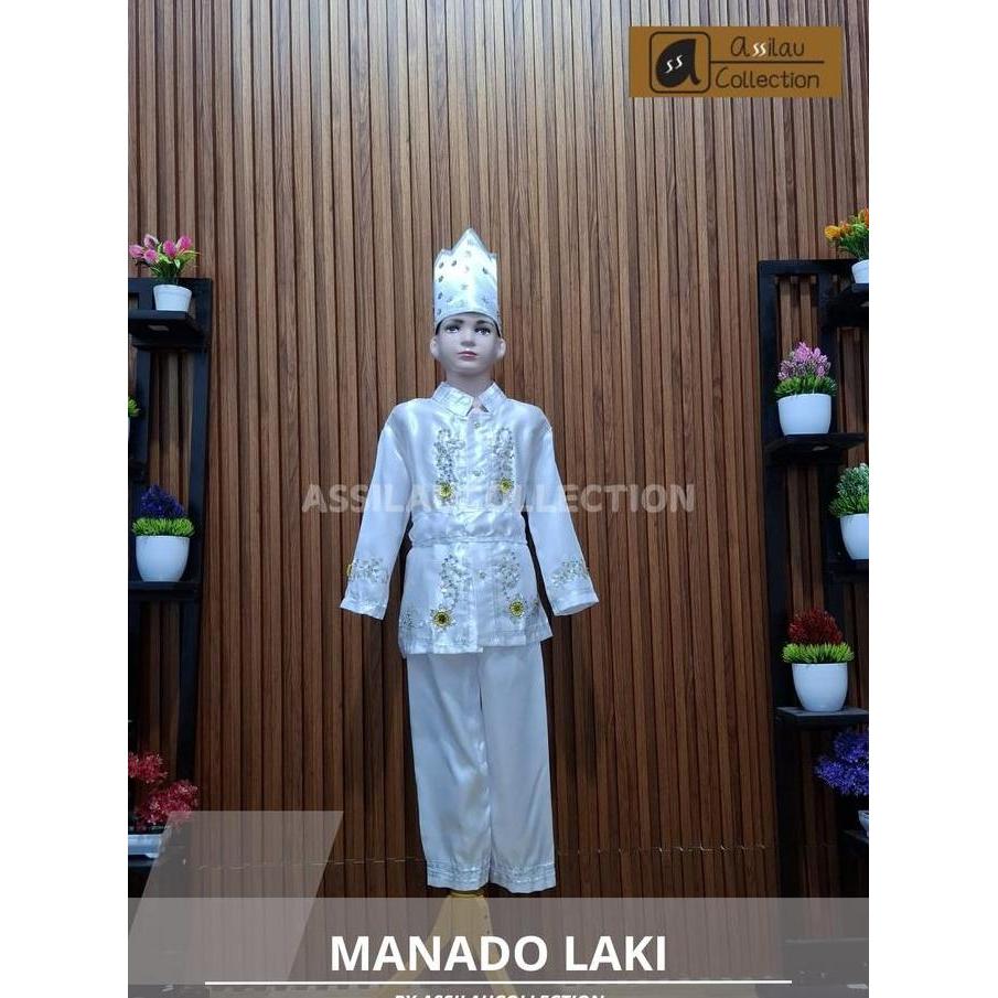 DF266 >> Baju Adat Anak Sulawesi Utara/Manado Satuan (Laki/Cewek) Pakaian Aksesoris