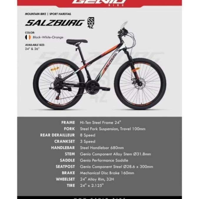 Sepeda MTB 26 inch Genio Salzburg KHUSUS GOSEND BANDUNG