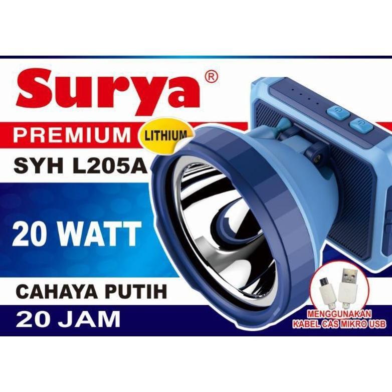 Senter Kepala LED SURYA SYH L205A 20W 20 Watt Headlamp SURYA SYHL205A