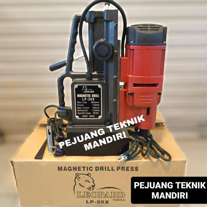 Promo MESIN BOR MAGNET 28MM LEOPARD / MAGNETIC DRILL LEOPARD 28MM BOR MAGNET Diskon
