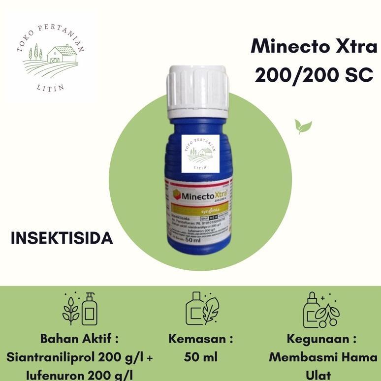 Minecto Xtra 200/200 SC - 50 ml (Insektisida) Membasmi Hama Ulat Bahan Aktif Ganda