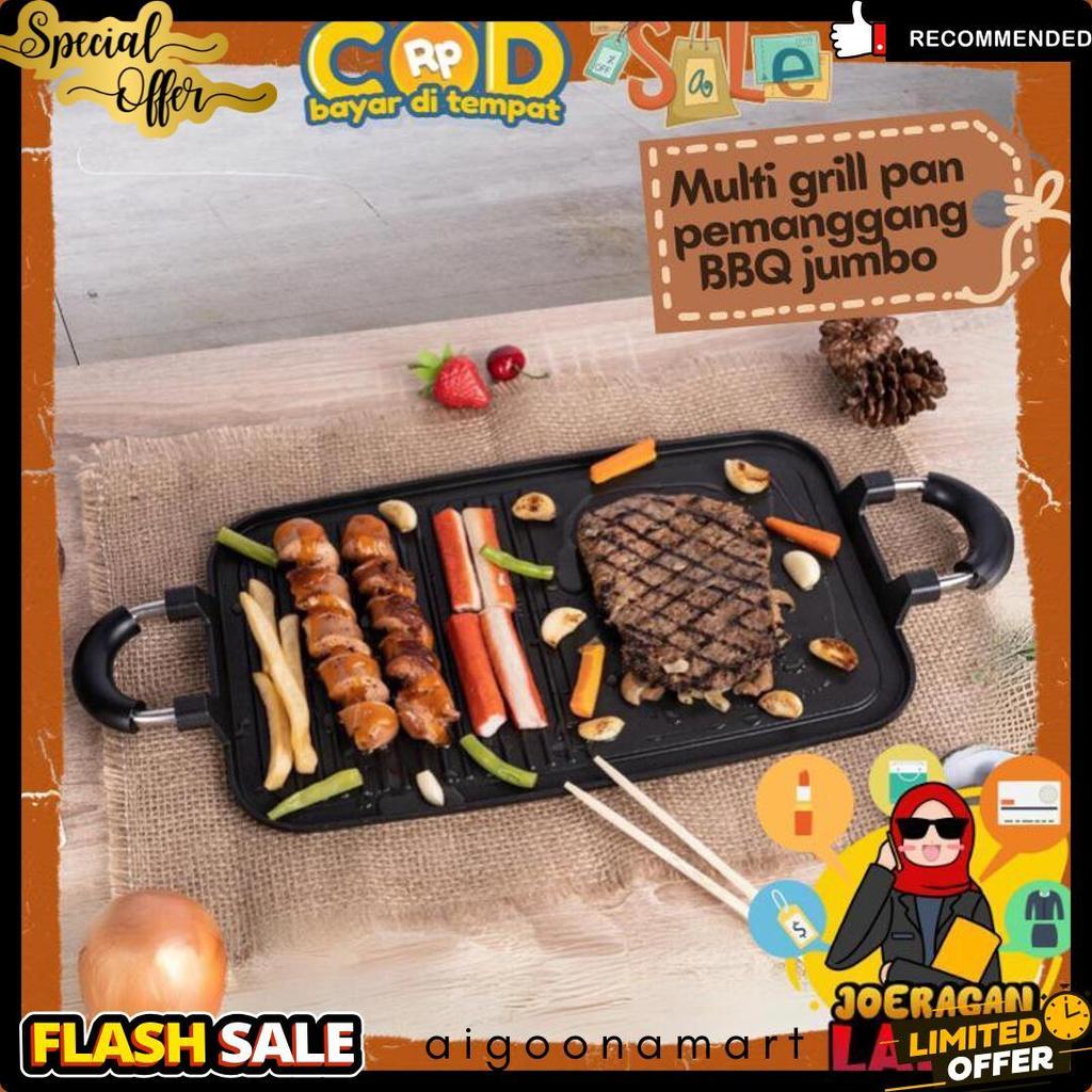 [Joeragan Lapak] Multi Grill Pan Wajan Barbeque Panggangan Teflon Shabu Alat Bbq Fancy Multi Anti Le