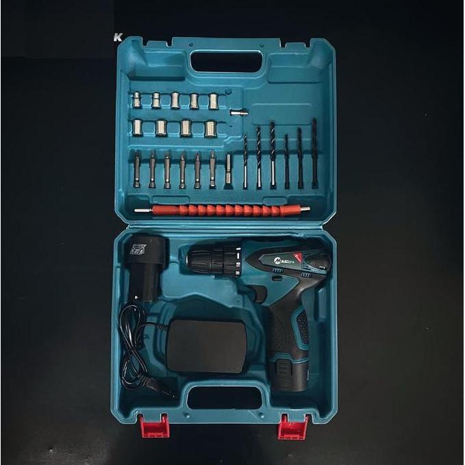 Promo Mailtank SH-216 Mesin Bor Baterai Cordless Drill 12V set 26 pcs Diskon