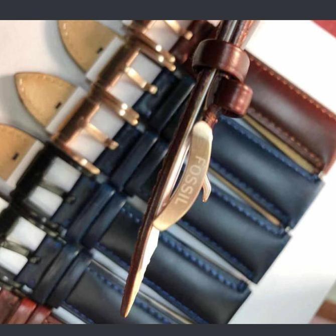 Strap Jam Kulit Asli Tali Jam Fossil Original 22mm Quick Buckle Fossil