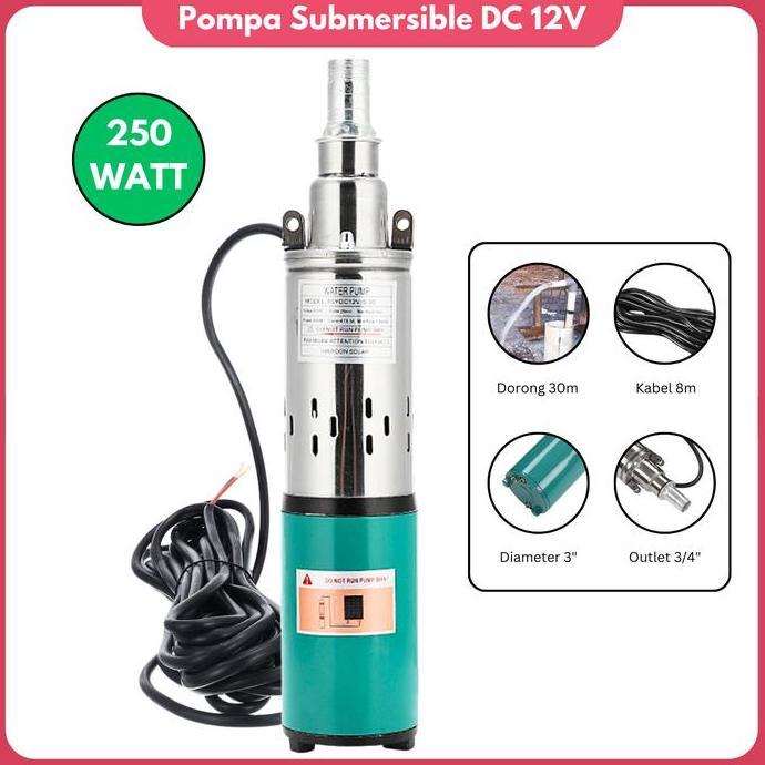 Pompa Tanam DC 12V Pompa Sumur Submersible Pump Pompa Celup Sumur Pertanian Aki 12 Volt Pompa Sibel 