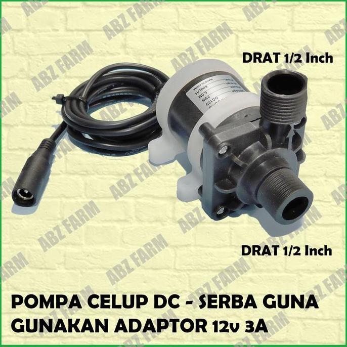 Pompa celup mini submersible pump dc 12 v pompa dorong