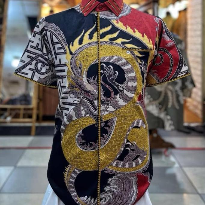 Batik Cantik Exclusive - ARYA NAWASENA |Batik Pria premium nagamas sutra ATBM bordir semi jas - Bati