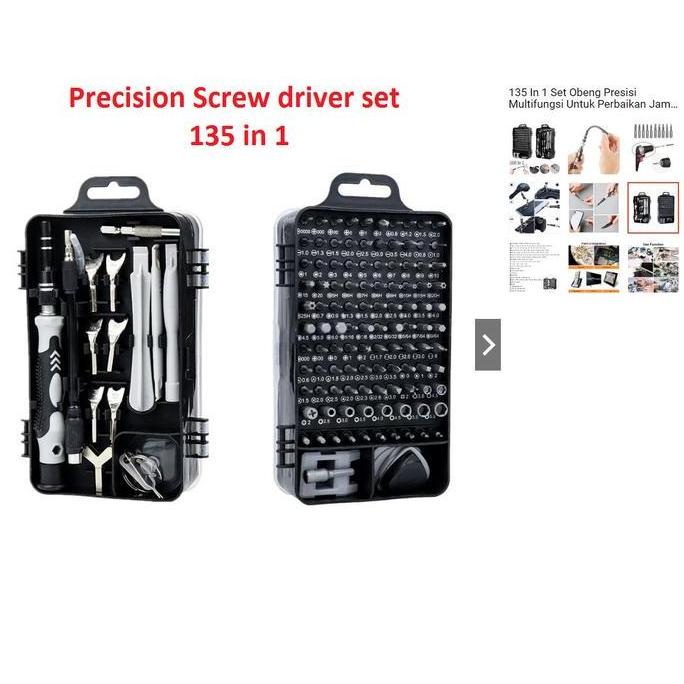 Bst Ready Perangkat Obeng Presisi Set Obeng Tool Magnetik Screwdriver 135 In 1 Best Seller
